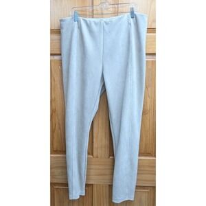 New Directions Size XL Faux Suede Soft Pull UP Beigh Pants Women's